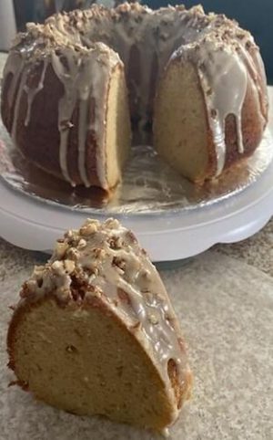 Butter Pecan Pound with slice